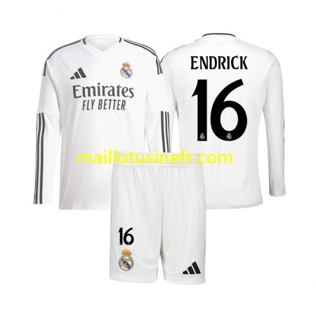 Maillot de Foot Real Madrid Endrick 16 Domicile 2024-25 Manches Longues - Enfant Maillot de Foot Real Madrid Endrick 16 Domicile 2024-25 Manches Longues - Enfant